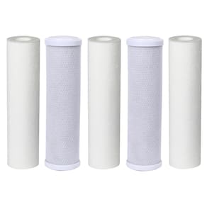 Kit Refil Filtro 3 Carbon Block + 2 Polipropileno Liso