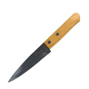 Faca de Cozinha Só Qualidade 3104 5" Lâmina de Aço Inoxidável Cabo Madeira 24cm