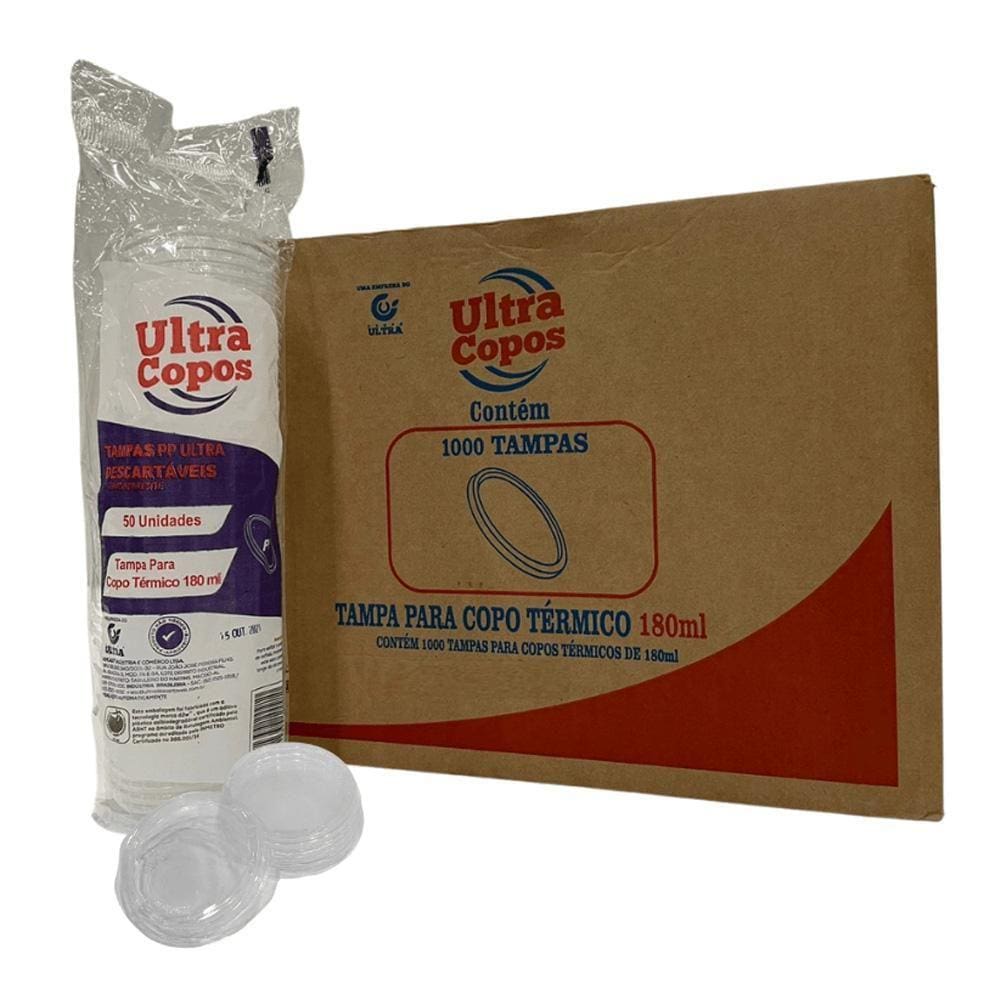 Tampa Para Copo De Isopor 180Ml Ultra Pp Com 1000 Ultratherm