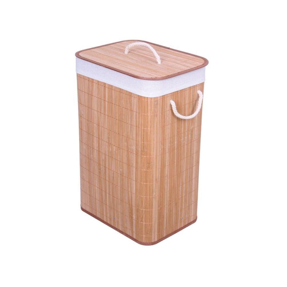 Cesto Bambu Premium 60cm Roupa Lavanderia Jolitex