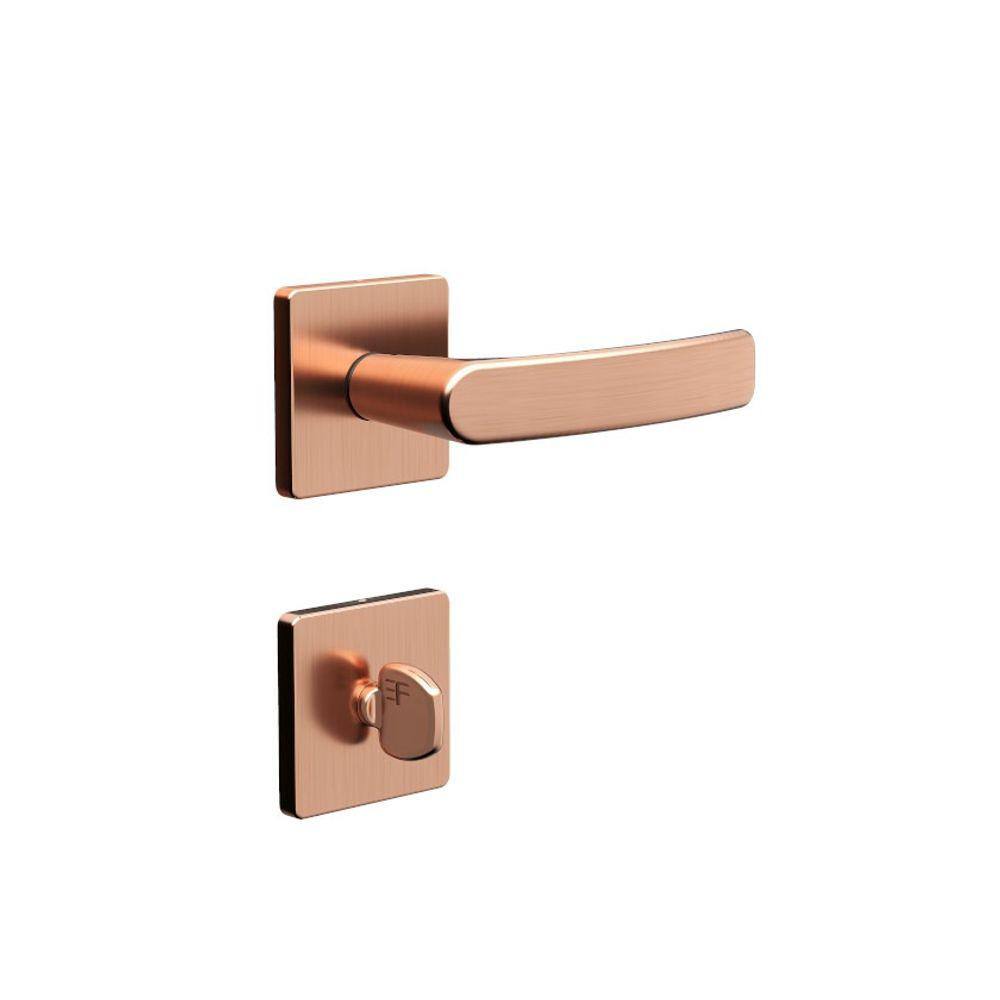Fechadura Banheiro 740 Roseta Quadrada - Rosé
