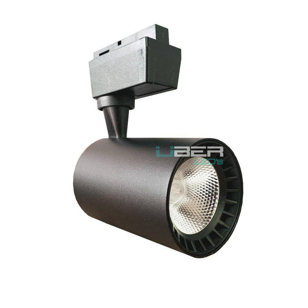 Spot Led Para Trilho 10W Preto 4000K Luz Neutra