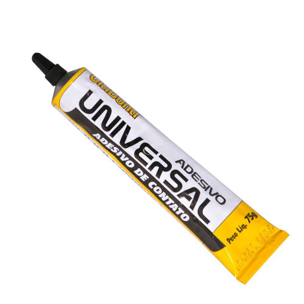 Cola de Contato Universal Preta Flexível Base de Borracha 75g - Cia Bond