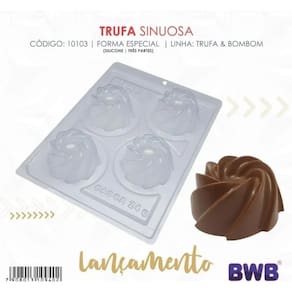 4 Formas 03 Partes P/ Chocolate Trufa Sinuosa Bwb Cod 10103