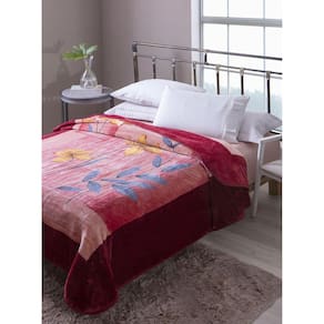 Cobertor Kyor Plus Algarve Casal 1,80M X 2,20M Vinho/Cd Joli