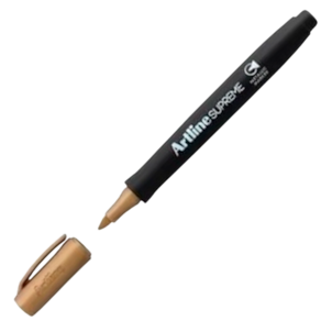 Marcador Permanente Artline Supreme Metallic Dourado Tilibra