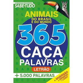 Almanaque Passatempos Sabe-Tudo 365 Caça-Palavras - Animais do Brasil e do Mundo