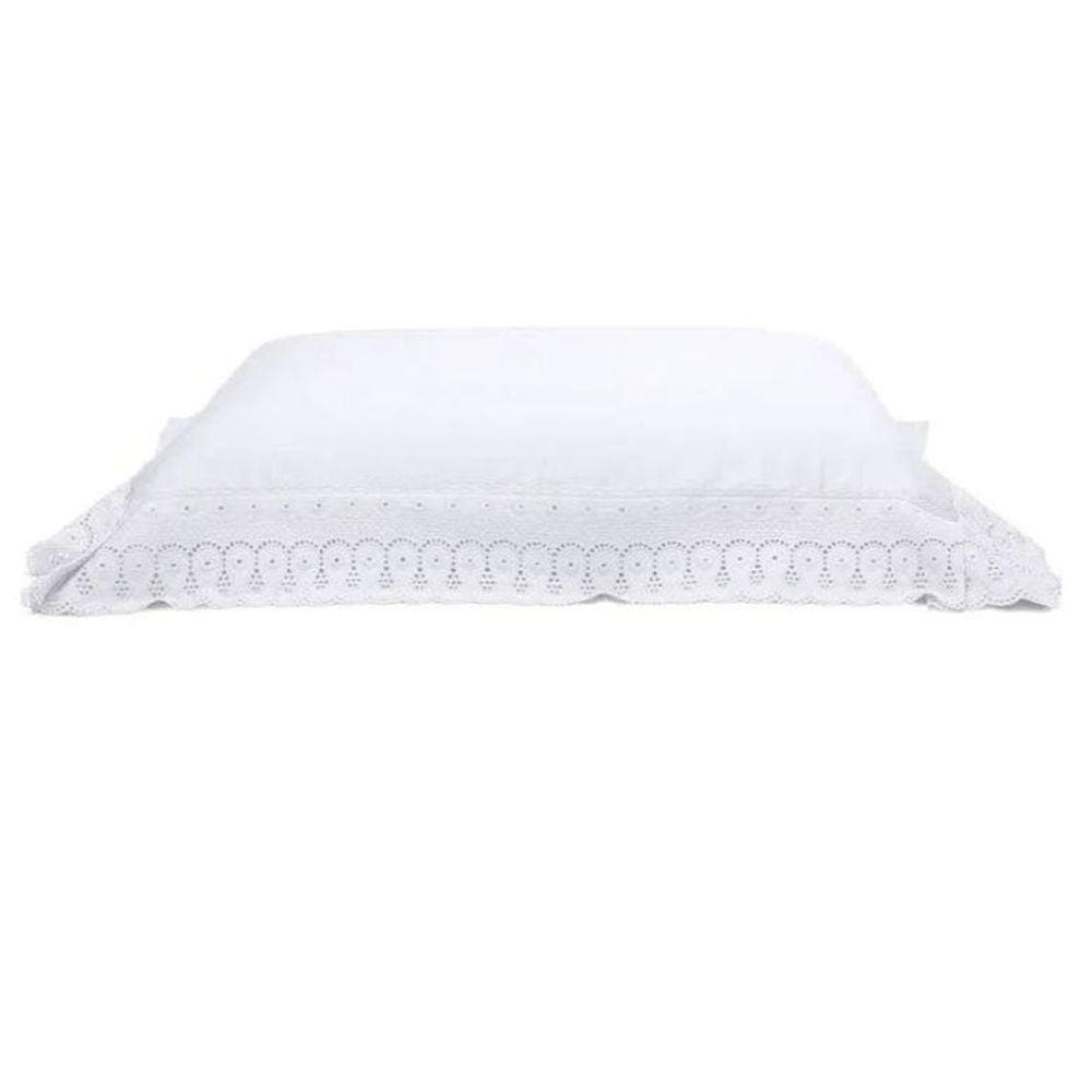 Fronha Avulsa Cristal Com Renda 300 Fios 50 X 90 Buettner