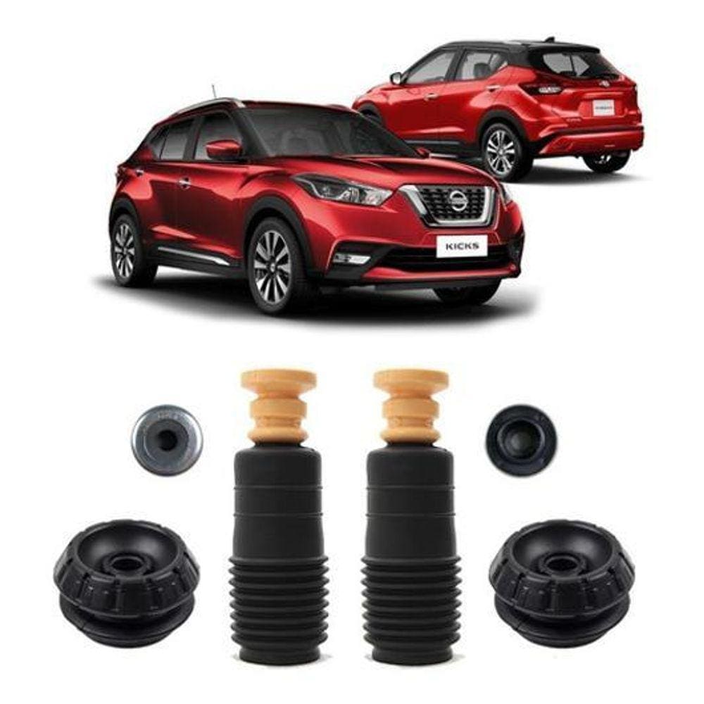2 Kit Coxim Batente Dianteiro Nissan Kicks 2016 2017 2018 19