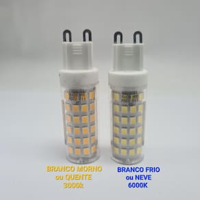 Kit 6 Lampada LED Halopim G9 9W Branco Frio e Amarelo Quente Inmetro Lustre Arandela