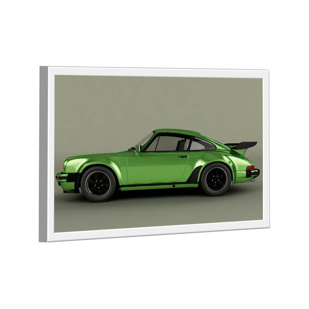Quadro Porsche 911 Verde Metálico Lado -- BR ARTES