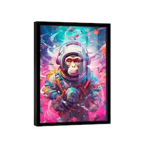 Quadro Macaco Astronauta -- BR ARTES