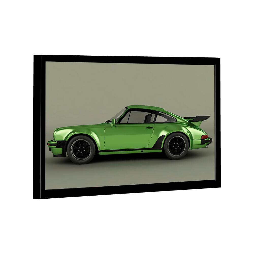 Quadro Porsche 911 Verde Metálico Lado -- BR ARTES