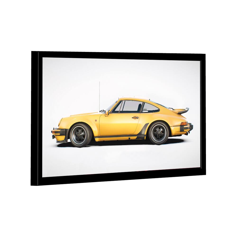 Quadro Porsche 911 Amarelo Lado -- BR ARTES