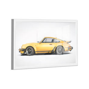 Quadro Porsche 911 Amarelo Lado -- BR ARTES