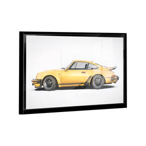 Quadro Porsche 911 Amarelo Lado -- BR ARTES