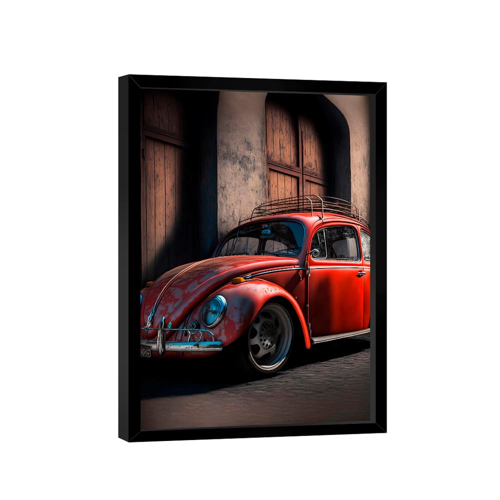 Quadro Fusca Vermelho Intenso -- BR ARTES