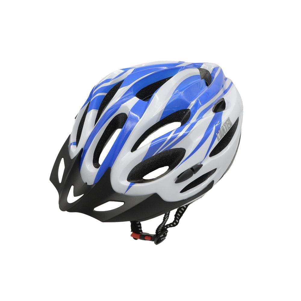 Capacete De Bicicleta Br 101 Speed Branco/Azul Com Regulagem