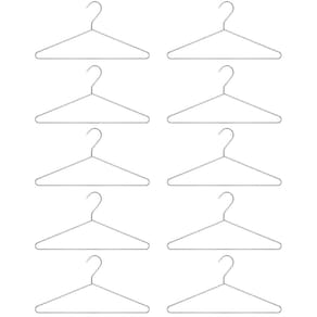 Conjunto 10 Cabides de Roupas Cromados Cabides para Guarda Roupas e Closets