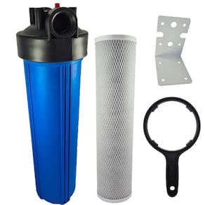 Kit Filtro Água Big Blue 20 Refil Carbon Block Chave Suporte