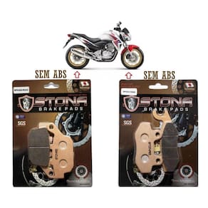 Kit Pastilha Freio Stona D/T CB 300 SEM ABS 2012 2013 2014