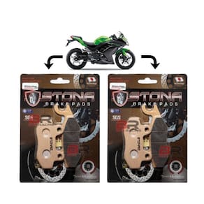 Kit Pastilha Freio Stona D/T ninja 300 2013 2014 2015 2016.