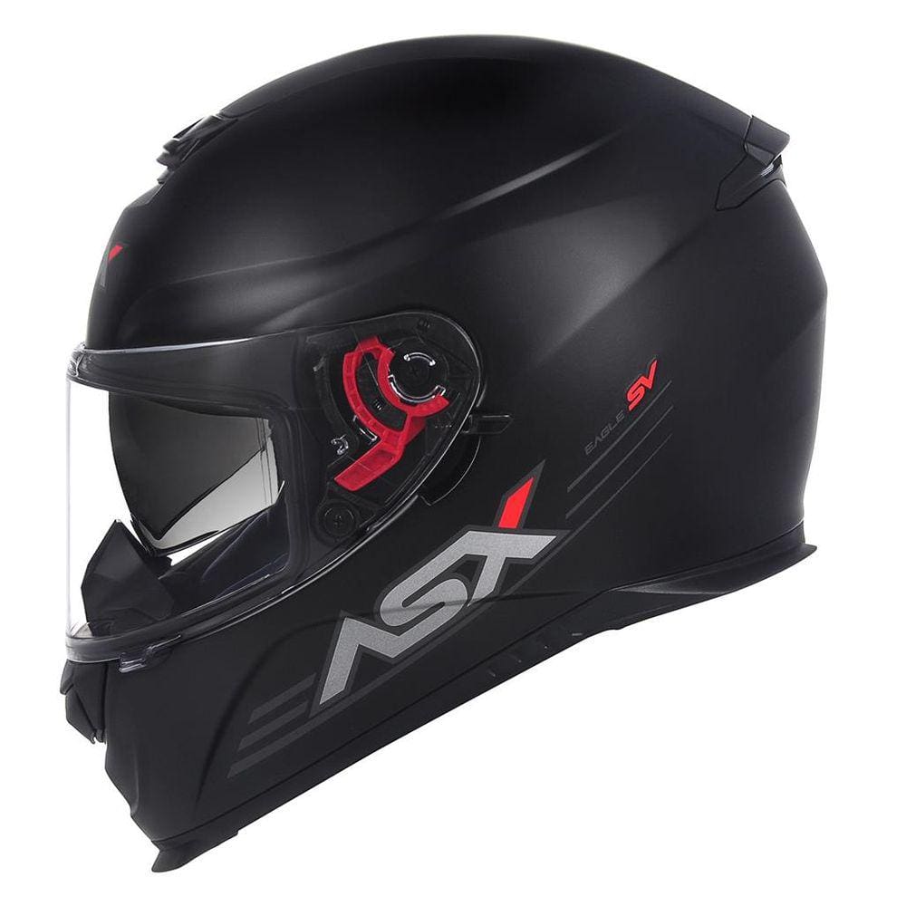 Capacete Masculino Feminino Asx Eagle Sv Preto Fosco Oculos