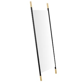 Espelho Decorativo De Chão Wood Preto 150X40 Cm