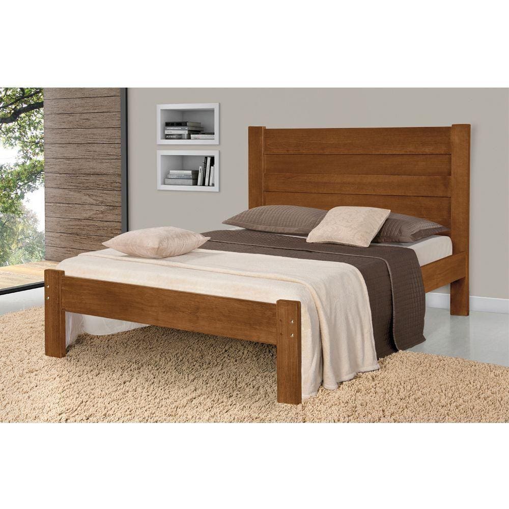 Cama Casal Lara Imbuia - Cor: Marrom
