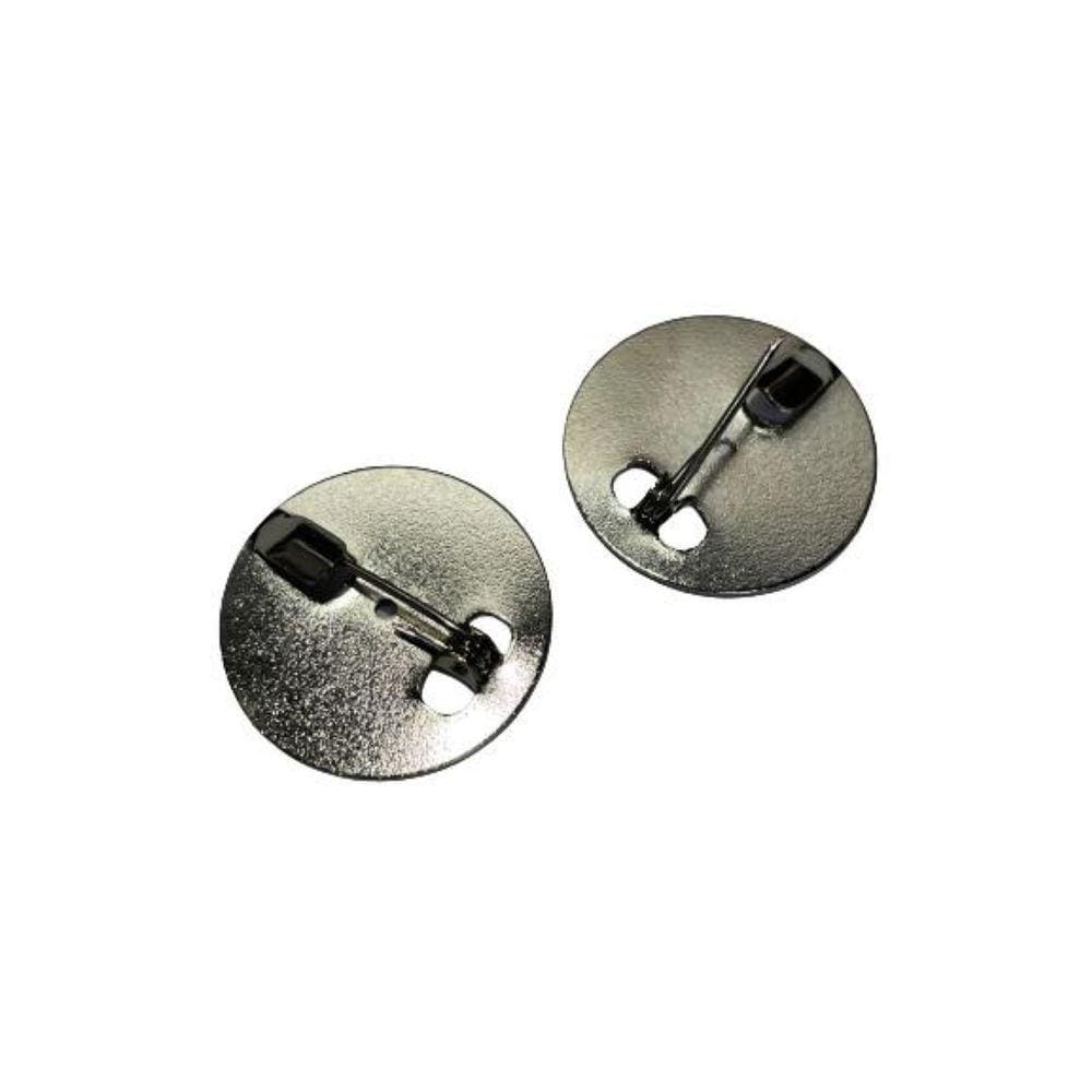 Base para Broche Níquel 25mm - 100 Unidades