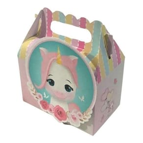 50 Caixa Maleta Surpresa - Lembrancinhas- Unicornio Baby