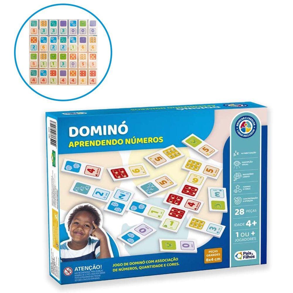 Jogo Educativo Infantil Domino Numeros - Nig Brinquedos