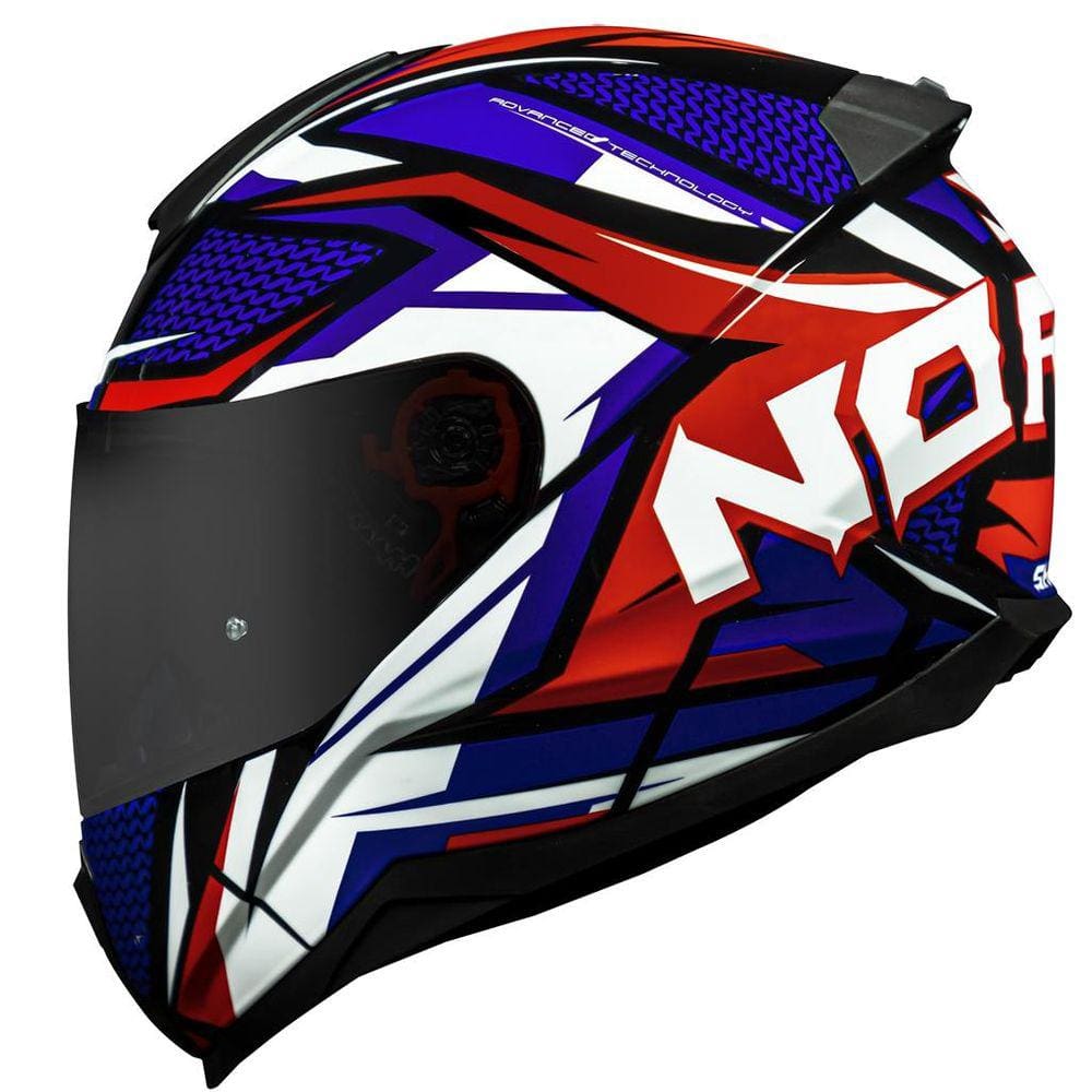 Capacete Norisk Razor Speedmax Azul Vermelho | Casas Bahia