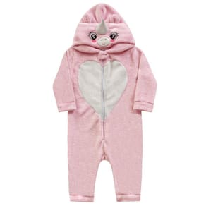 Macacão Infantil Kigurumi Unicórnio Fleece Fakini Baby Ref:1038 P/G