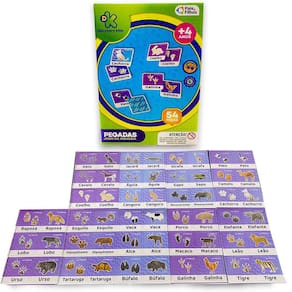 Jogo Memoria Pegadas Discovery Kids Infantil Educativo 54 Peças