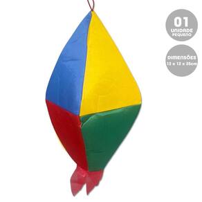 Balão Festa Junina Em Tecido Pequeno 12X25Cm