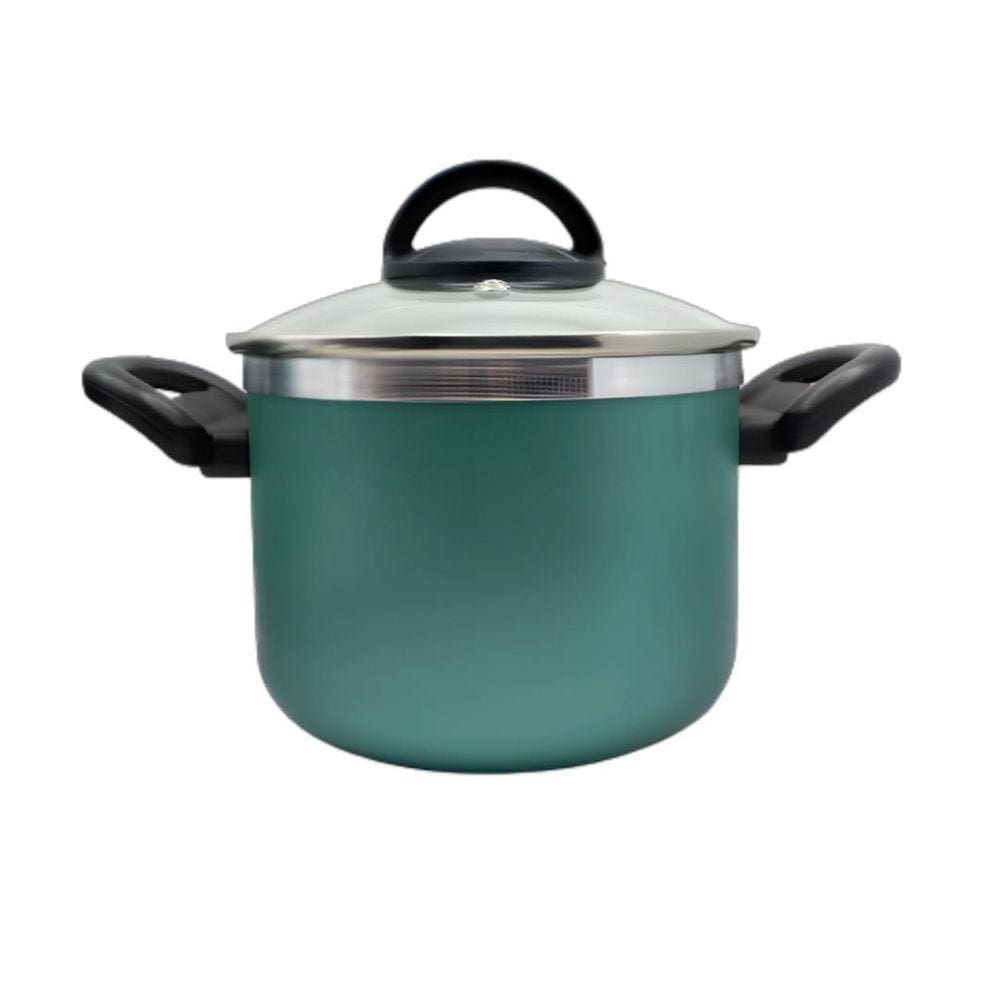 Caldeirão 16 Cm C Tampa Vidro Antiaderente 5 Camadas Teflon