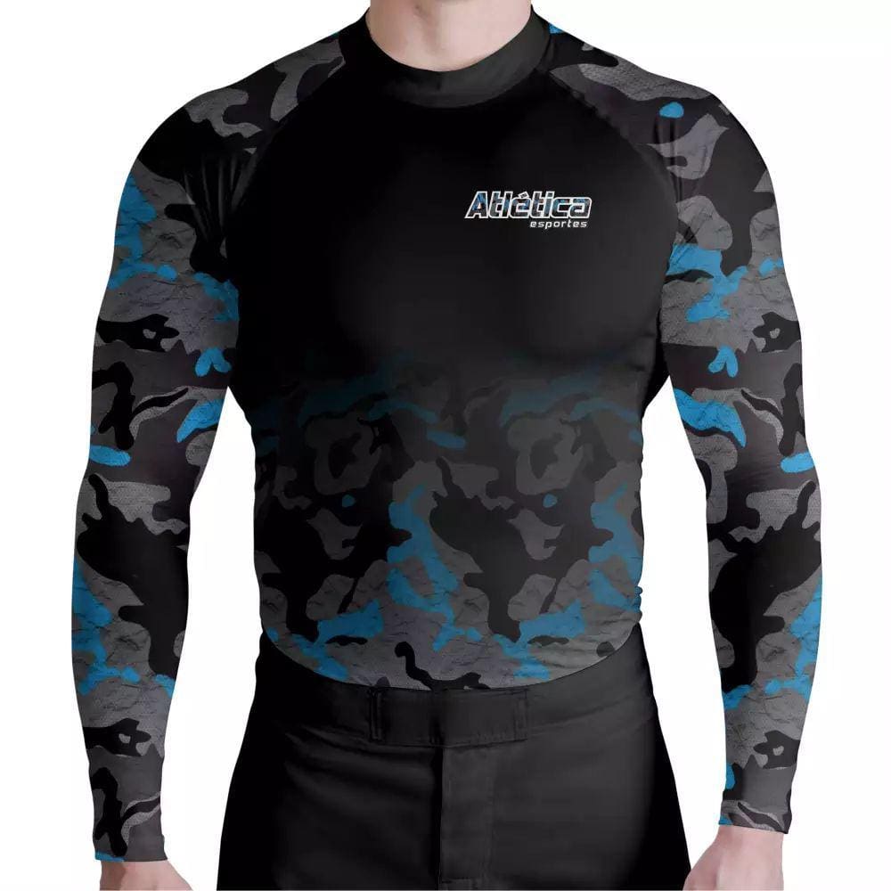 Rash Guard Camuflado Azul Atletica