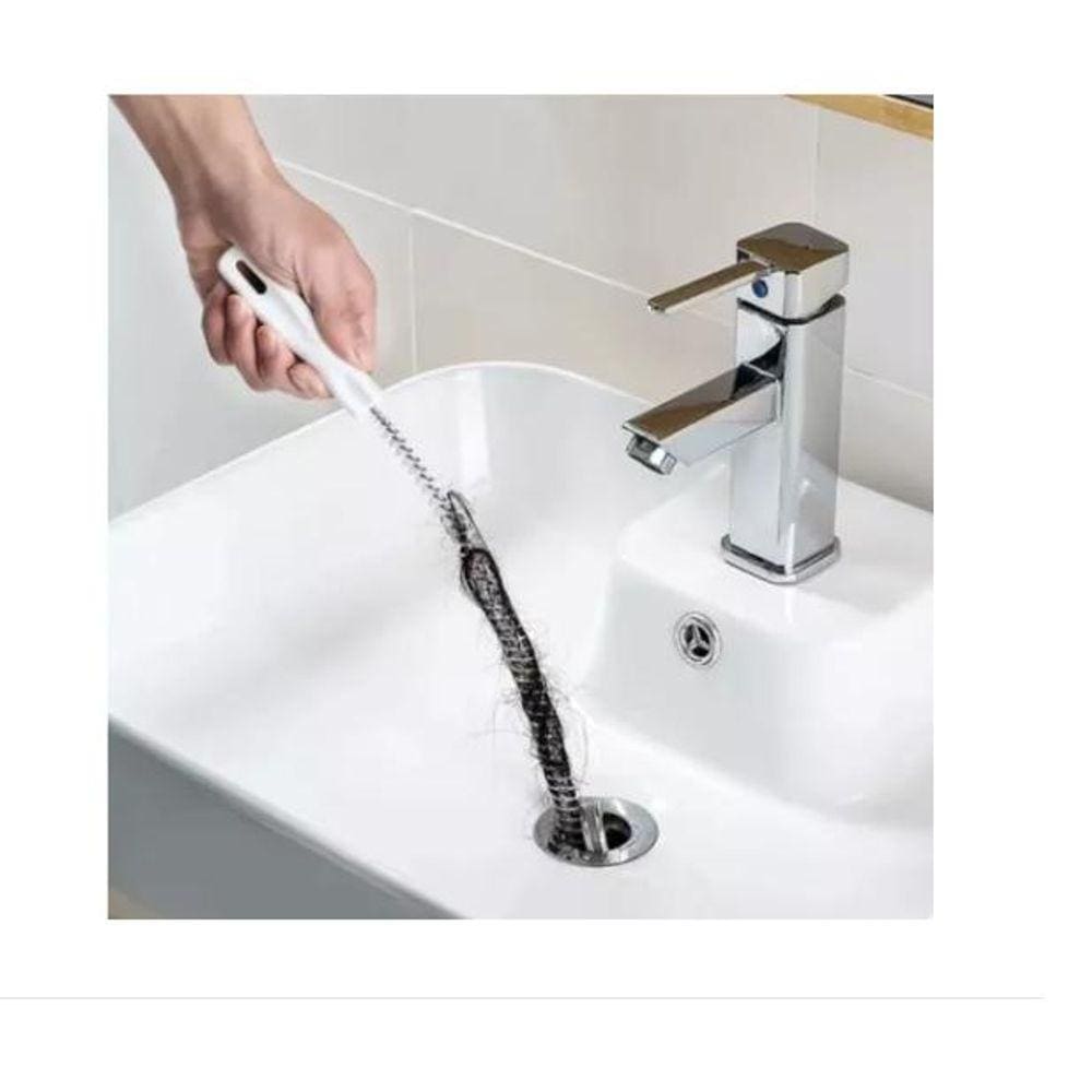 Desentupidor E Escova De Limpeza De Ralo E Pia 45cm