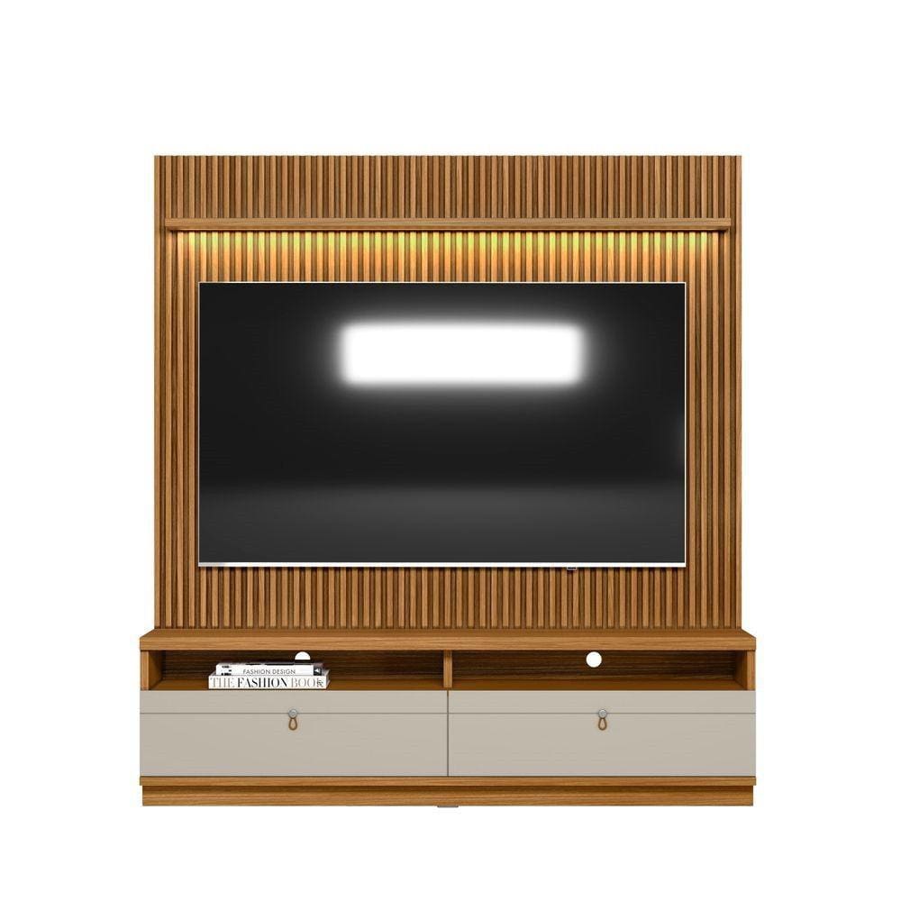 Rack com Painel Ripado Ouro Preto Linea Brasil