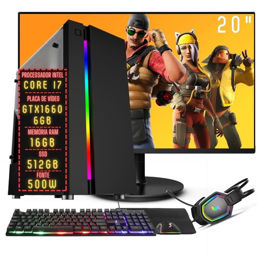 Pc gamer completo  Black Friday Casas Bahia