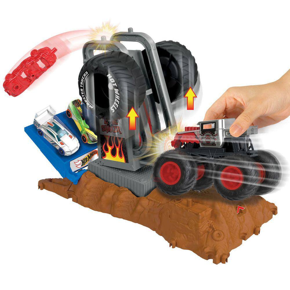 Pista Hot Wheels Monster Trucks Arena Smashers Desafio do Giro