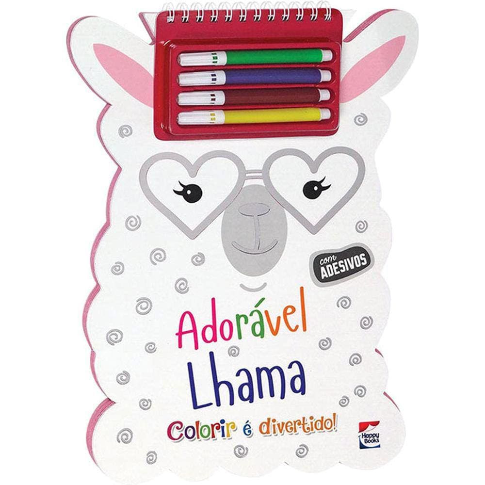 Colorir É Divertido! - Lhama Adorável