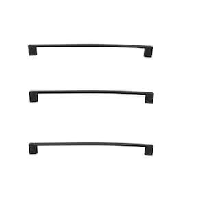 Kit 3 Puxador Preto Fosco Il 950 Italy Line Metal 192Mm