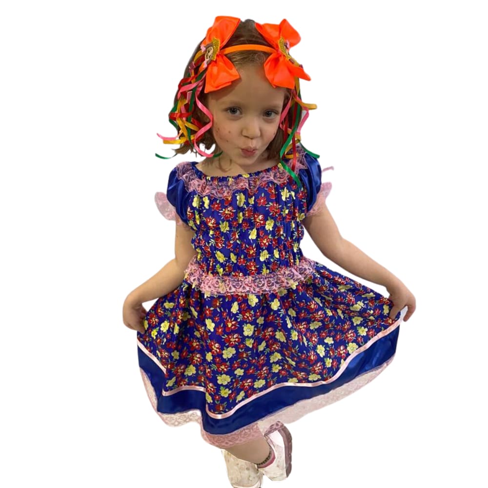 Vestido Junino Infantil Festa Junina Caipira Menina Sao Joao Arraia