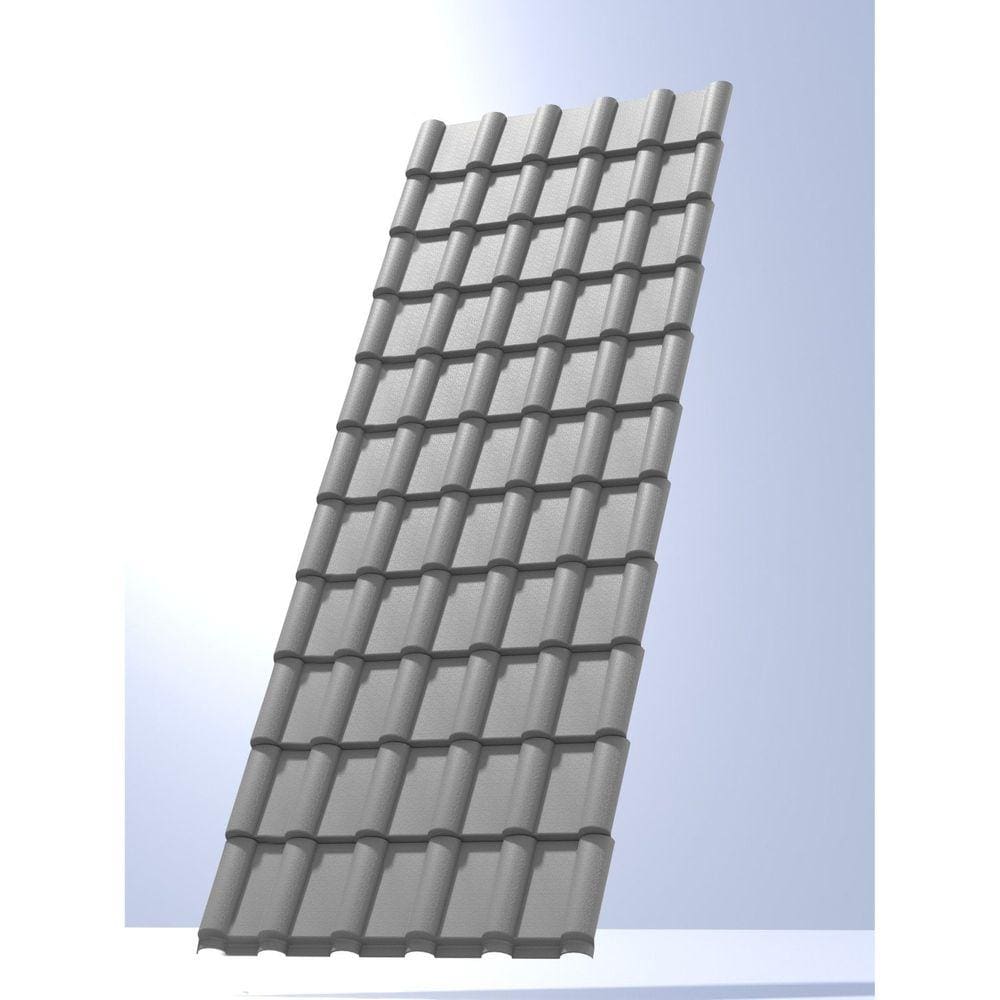 Telha PVC Plan 242x88cm Permatti Cinza