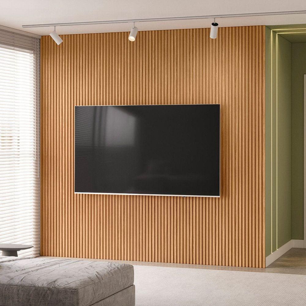 Painel Ripado Modular 250cm Marrom Fosco