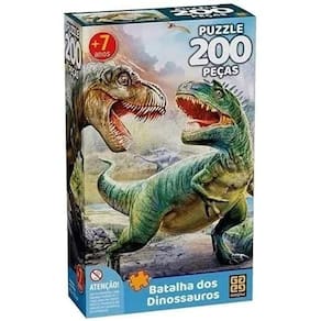 Quebra Cabeça - Batalha dos Dinossauros 200 peças
