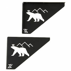 Mãos Francesas Pretas Ornamentadas em Aço Urso 20cm Decorativas Zarg