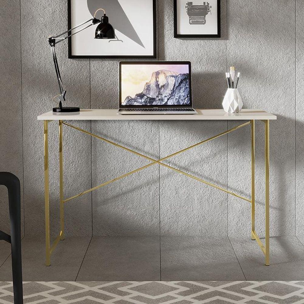 Escrivaninha Steel 76 cm Estilo Industrial com Pés em Aço